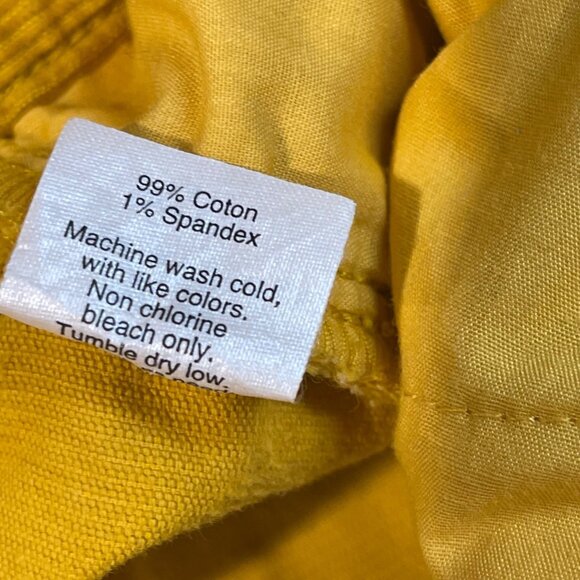 J. Crew Outlet Matchstick Pants Women's Size 29R Cotton Yellow Gold Corduroy - Picture 11 of 11